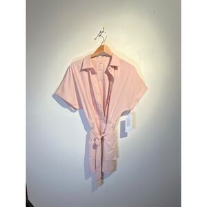 Rhône Mirage Shirt Dress Blush Pink Performance Dress Size Small NWT